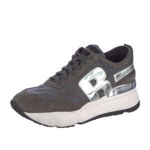 Rucoline Gray and Silver Sneakers with hidden heels. Comfort and style.
